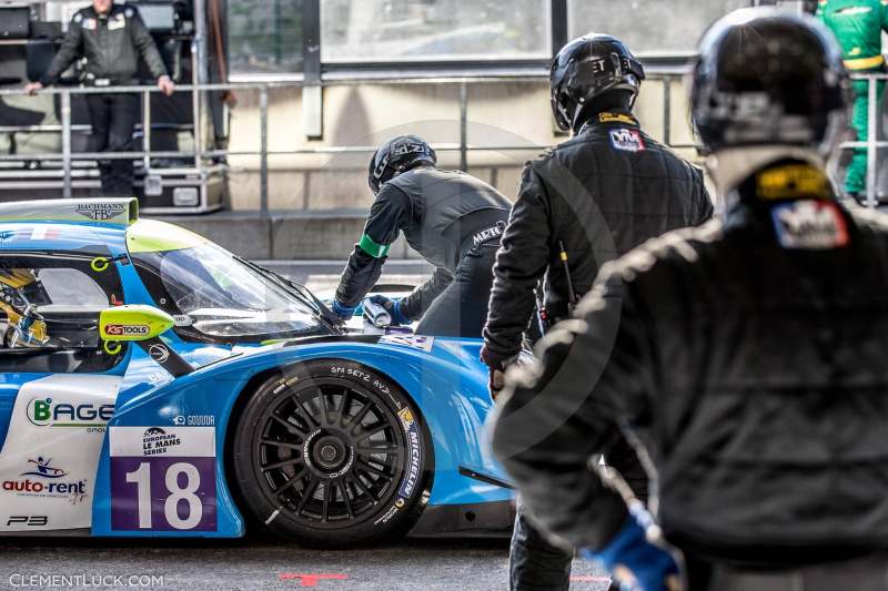 LAURENT Thomas (fra) Ligier JS P3 Nissan team M.racing YMR ambiance portrait mecaniciens mechanics stand pit lane during the 2016 ELMS European Le Mans Series at Spa Francorchamps, Belgium, September  23 to 25  - Photo Clement Luck / DPPI