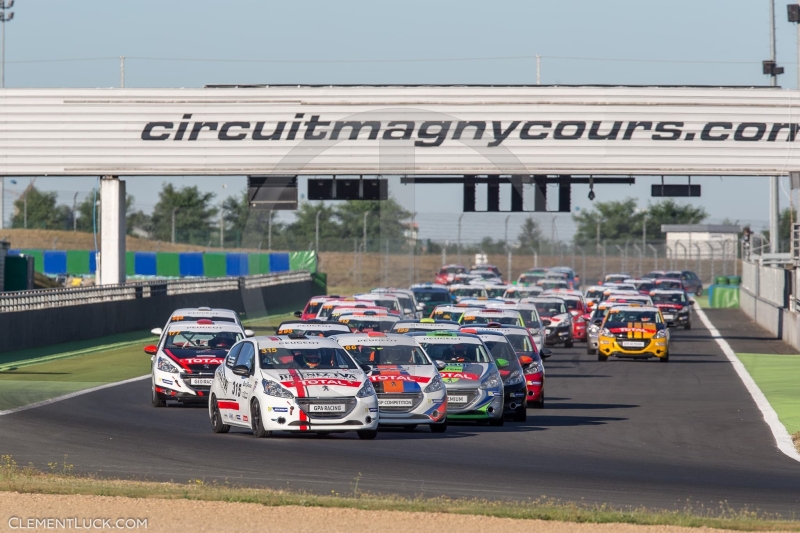 315 POUGET David JIMENEZ Kévin JOUANNY Bruce GPA RACING Action Start Depart Relais 208 10H during the 2016 Rencontres Peugeot Sport, July 17 at Magny Cours, France - Photo Clement Luck / DPPI