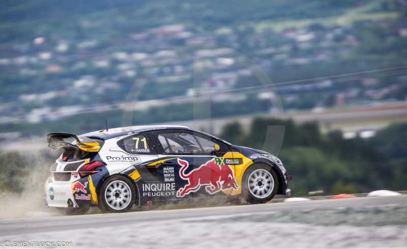 071 HANSEN Kevin SWE Euro RX Peugeot-Hansen Academy Peugeot 208 Action during the Norway FIA WRX World Rallycross Championship 2016 at Hell on June 11 to 12 -  Photo Clement Luck / DPPI