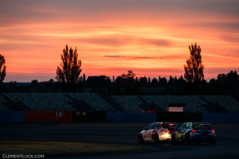 20 CLAIRET Teddy, Team Clairet Sport, Peugeot 308 RC, 24 BRICHE Florian, JSB Compétition, Peugeot 308 RC, action during the 2nd round of the Championnat de France FFSA Tourisme 2022, from May 13 to 15 on the Circuit de Nevers Magny-Cours in Magny-Cours, France - Photo Clément Luck / DPPI