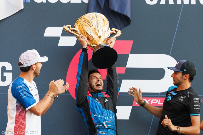 Depielo, Alpine, portrait podium during the GP Explorer 20023 at Le Mans, France on September 9th - Photo: Clément Luck / DPPI