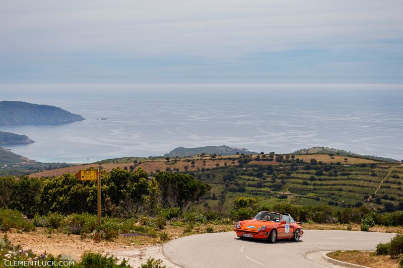02 TOSI Dominique, TOSI Jocelyne, Porsche 911 Carrera Targa, 1976, action during the Flat 6 Rallye 2023 between Bastia and Ajaccio, from April 27 to May 1st, 2023 in France - Photo Clément Luck / DPPI