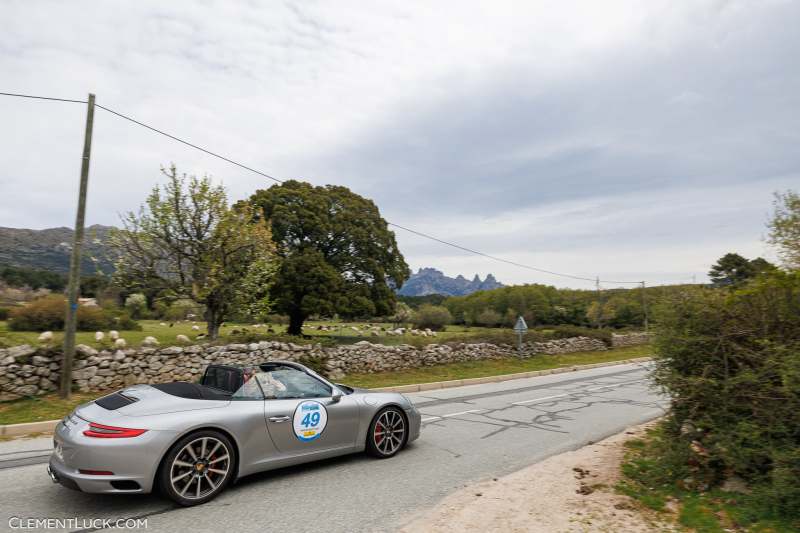 49 BERNHART Chrostian, BERNATDT HEUSC Hisabelle, Porsche 991 Cab, 2015, action during the Flat 6 Rallye 2023 between Bastia and Ajaccio, from April 27 to May 1st, 2023 in France - Photo Clément Luck / DPPI